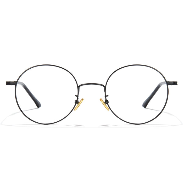 Cyxus round Blue Light Glasses for Men Women Wire Frame UV Blocking Computer Glasses Clear Lens Metal Ultralight Eyewear