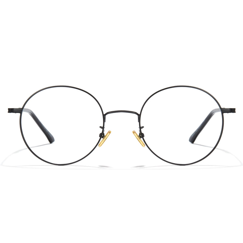 Cyxus round Blue Light Glasses for Men Women Wire Frame UV Blocking Computer Glasses Clear Lens Metal Ultralight Eyewear
