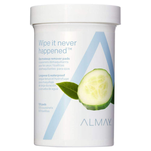 Almay Longwear & Waterproof Eye Makeup Remover Pads with Aloe, Hypoallergenic, Cruelty Free, -Fragrance Free, Dermatologist Ophthalmologist