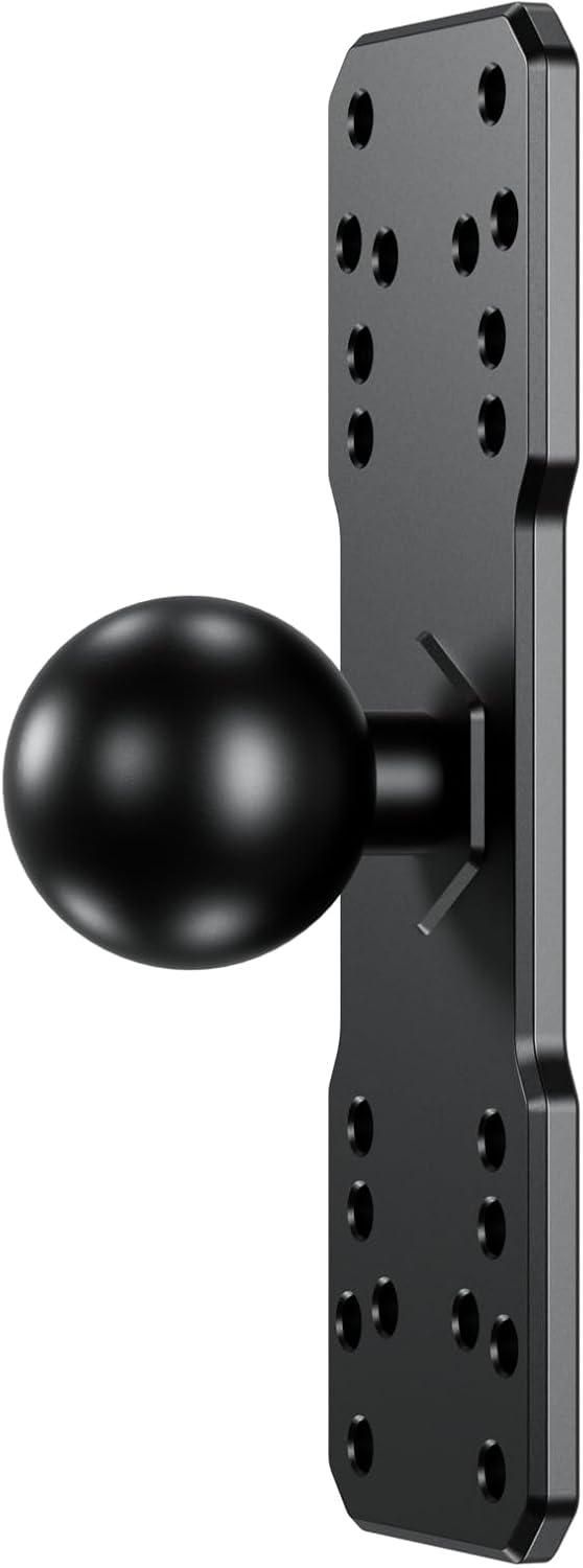 BRCOVAN 1.5'' Ball Fish Finder Mount, Aluminum Alloy Universal Marine Electronic Plate for RAM Mounts C Size 1.5 Inch Ball Double Socket Arm, Fit