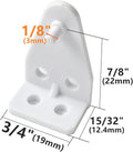 Cutelec 8Pcs Hold down Bracket Bottom Rail Hold Clips White Plastic on 1Inch Mini Blinds
