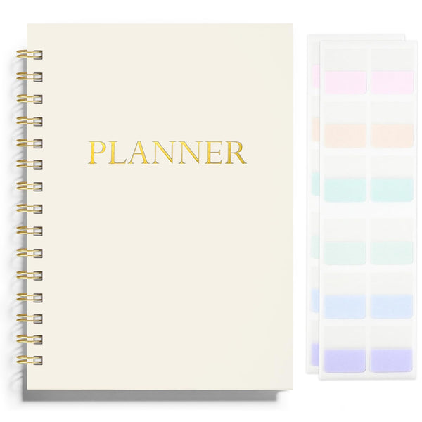 Undated Weekly and Monthly Planner Spiral Bound- Weekly Goals Planner Notebook, Weekly to Do List, Habit Tracker Journal, Academic, Aesthetic,
