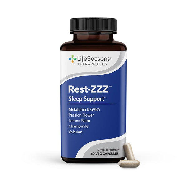 Lifeseasons Rest-Zzz - Natural Sleep Support Supplement - Fall Asleep & Stay Asleep - Calms Nervous System - Ease Muscle Tension & Restlessness -