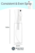 Beautifybeauties Spray Bottle for Hair â Continuous Mister Spray Bottle for Hairstyling, Cleaning, Plants, Pets, Barbers, Salons, Essential Oil