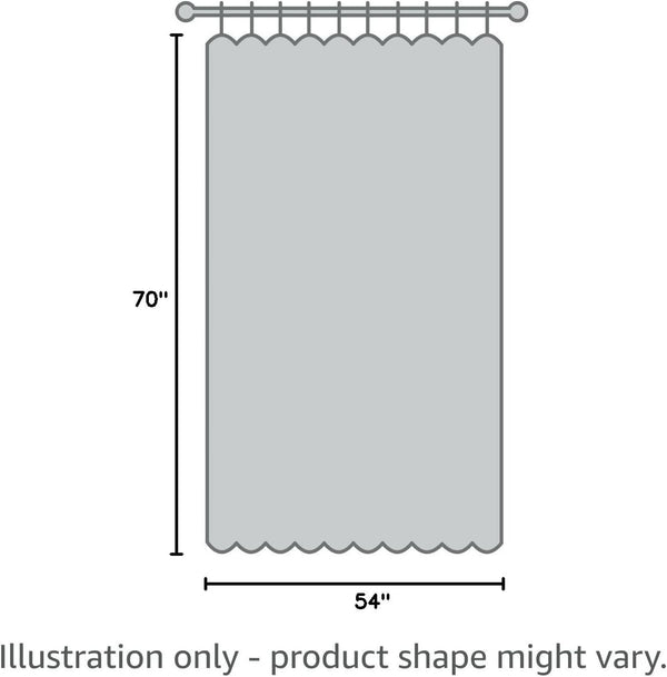 Shower Curtain Liner with Snaps 70" W X 54" H Waterproof Polyester Fabric Bath Curtain with Magnet White