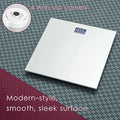 Moss & Stone Silver Digital Bathroom Scale for Body Weight, Smart Step-On Technology, Backlit LCD Display, High Accuracy Weight Scale 400lb/180kg,