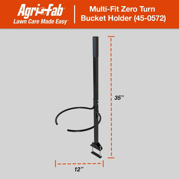 Agri-Fab 45-0572 Zero Turn Riding Lawn Mower Accessory Handle/Bucket Bracket; 5 Gallon Bucket Holder (Black)