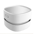 ODISTAR Desktop Vacuum Cleaner, Mini Table Dust Sweeper Energy Saving,High Endurance up to 90 Mins,Cordless&360º Rotatable Design for Keyboard/Home/School/Office(White AA Battery)