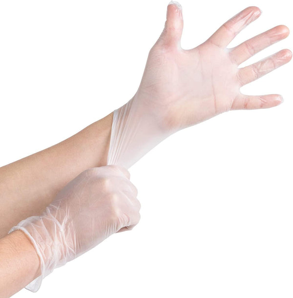 Personal Touch Disposable Vinyl Gloves Medium Size| Heavy Duty | Non Sterile | Powder Free | Latex Free Rubber |Food Safe