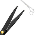 Professional Home Hair Cutting Kit Home Haircutting Scissors Barber/Salon/Home Thinning Shears Kit with Comb and Case Black Cape for Men Women