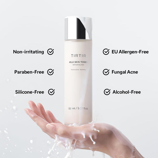 TIRTIR Milk Skin Rice Toner | Deep Moisturizing, Hydrating Toner for Face, Niacinamide, Ceramide, Rice Bran Extract, Nature-Oriented Ingredients
