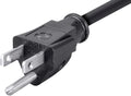 Monoprice 6Ft 14AWG Right Angle Power Cord Cable W/ 3 Conductor PC Power Connector Socket (C13/5-15P) - Black
