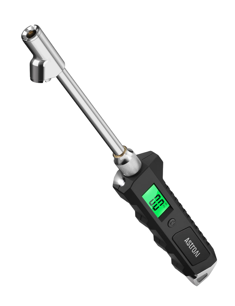 Astroai Digital Tire Pressure Gauge 230 PSI Heavy Duty Dual Head Stainless Steel Made for Truck and RV with Backlit LCD and Flashlight Car Accessories