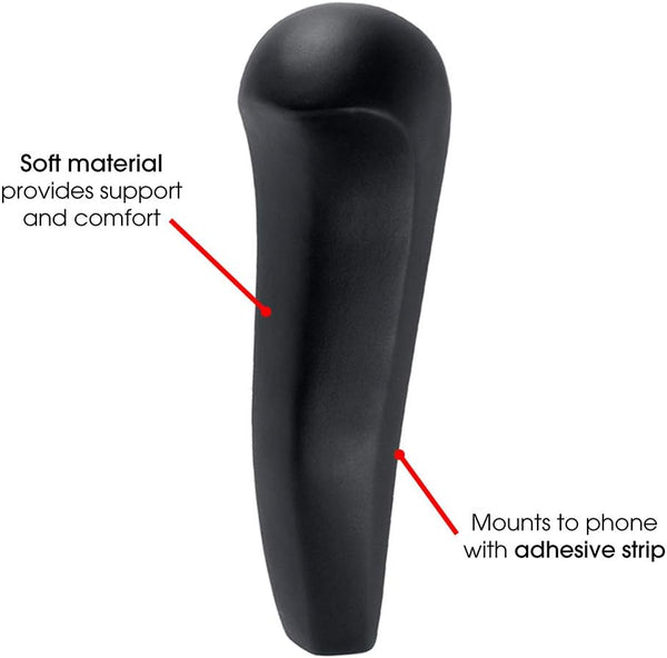 Power Gear Telephone Shoulder Rest, Hands Free Phone Conversations, Designed for Comfort, Strong Adhesive, Ergonomic Design, Black, 27636