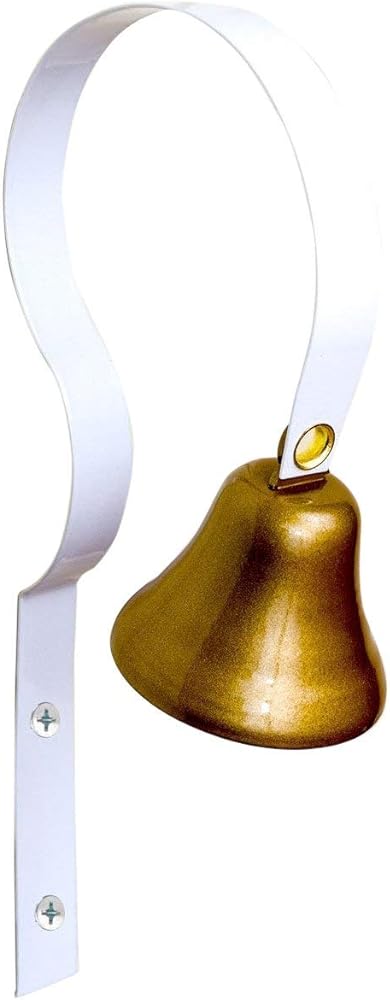 Gogo Bell Dog Doorbell for Housebreaking/Housetraining Door Bell/Potty Training Your Poochie to Let You Know When They Need to Tinkle (White, Qty 1)