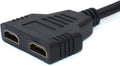 BATU HDMI Splitter Adapter Cable - Splitter 1 in 2 Out Male to Dual HDMI Female 1 to 2 Way for HD, LED, LCD, TV, Support Two the Same Tvs at the