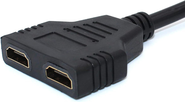 BATU HDMI Splitter Adapter Cable - Splitter 1 in 2 Out Male to Dual HDMI Female 1 to 2 Way for HD, LED, LCD, TV, Support Two the Same Tvs at the