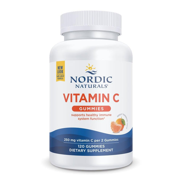 Nordic Naturals Vitamin C Gummies, Tart Tangerine - 120 Gummies - 250 Mg Vitamin C - Immune Support, Antioxidant Protection, Child Growth &