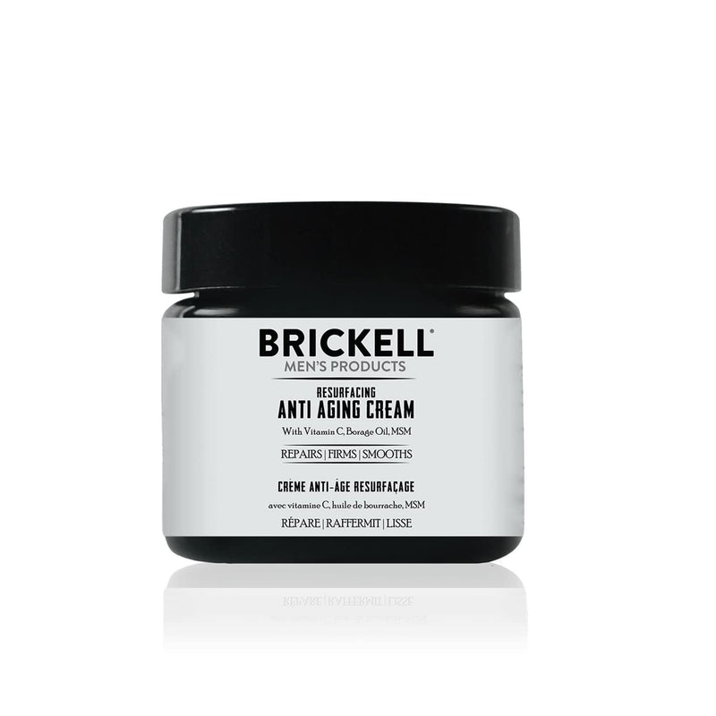 Brickell Men'S Products Resurfacing Anti-Aging Face Cream for Men, Natural and Organic Face Moisturizer, Vitamin C Cream for Wrinkles, 2 Ounce,