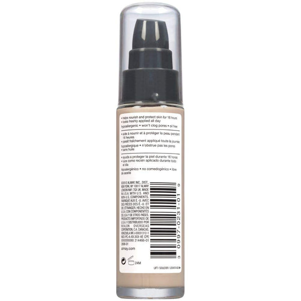 Almay Truly Lasting Color Liquid Makeup, Long Wearing Natural Finish Foundation with Vitamin E and Lemon Extract, Hypoallergenic, Cruelty Free,