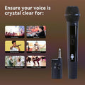 Singing Machine Portable Wireless Microphone (Black) - Premium Unidirectional UHF Wireless Mic for Singing, Speeches & Events - Cordless Mic