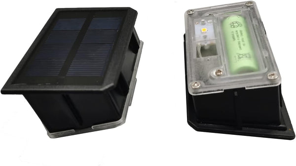 GOODFOEVER 2 Pack Solar Lights for Outdoor Fence and Wall: Replacement Top, Waterproof