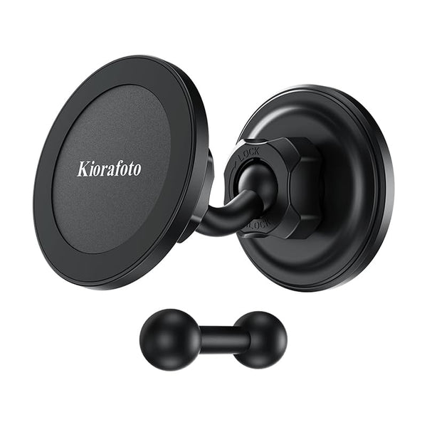 Gym Magnetic Phone Holder for Magsafe, Dual Magnetic Phone Mount Gym Phone Holder Magnet with Double Ball Head Locking Angle Compatible with
