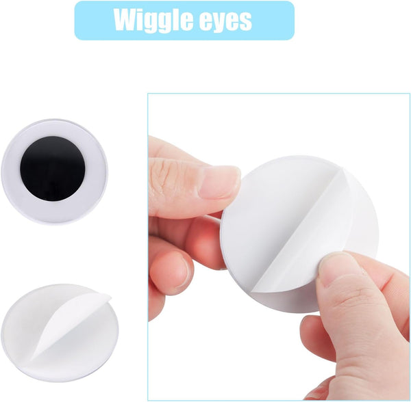 DECORA 2 Inch Wiggle Googly Eyes with Self Adhesive Set of 24