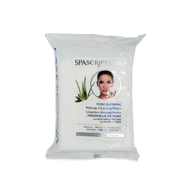 Spascriptionsâ¢ Anti-Aging, Brightening, Moisturizing & Pore Refining Towelettes Removes Waterproof Makeup, Revives with Collagen, Vitamin C,