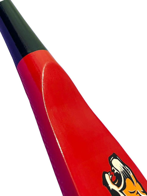 PSG 27" Pro Maple Flat Half Paddle Training Baseball & Softball Bat in 27"/ 15 Oz/Flat Barrel:2.75"" for Kids,Youth & Adult Players in Red & Black