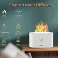 Upgraded 7 Color Flame Fireplace Air Aroma Essential Oil Diffuser,Usb Personal Desktop Noiseless Cool Mist Humidifier with Auto-Off Protection for