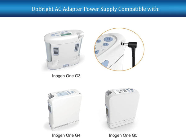 Upbright Car 12V DC Adapter Compatible with Inogen One G3 G4 G5 DC Power Cord Model BA-306 BA-301 BA306 BA301 12 Volt Auto Vehicle Boat RV Camper
