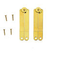 Dophee 10Pcs Gold Folding Lid Support Hinges for Jewelry Box Gift Wooden Boxes Cases Display - 62X8Mm/2.44"X0.31