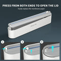 Refillable Magnetic Plastic Wrap Dispenser with Slide Cutter, Sturdy Food Cling Film Cutter, Press and Seal Wrap, 12" X 328' Roll BPA Free