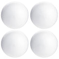 Bright Creations 5 Inch Foam Balls for Crafts - 4 Pack round White Polystyrene Foam Balls for Ornaments, DIY Projects, and Craft Modeling