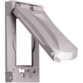 Hubbell Bell MX1050S Single-Gang Weatherproof Heavy Duty Universal Flip Cover, 2.87"W X 4.84"H, Gray Finish