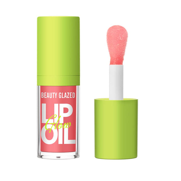 Beauty Glazed Big Brush Head Lip Oil, Ultra-Hydrating & Nourishing, Smooth Glossy Finish Lip Glow Oil, Shiny and Vegan Tinted Lip Gloss,