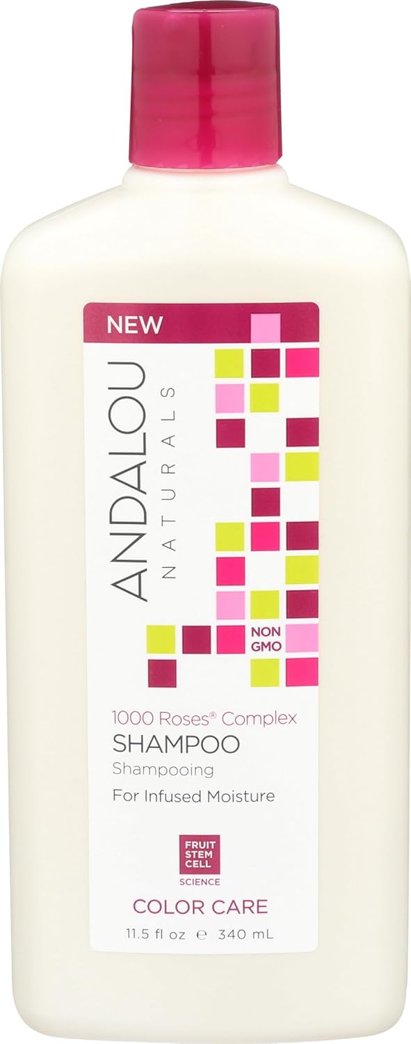 Andalou Naturals Shampoo Fluid Ounce, Complex Color Care 1000 Roses, 11.5 Fl Oz