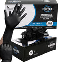 FINITEX Black Nitrile Disposable Medical Exam Gloves - 100/1000 PCS 6.3Mil Gloves Powder-Free Latex-Free Food Gloves