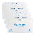 Hospeco Flushable Toilet Seat Covers - 1000 Pcs, 4 Packs of 250 - Disposable Paper Discreet Seats for Commercial Wall Dispenser, 16.75 x 14.25