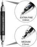 ZEYAR Liquid Chrome Marker Paint Marker, DIY Silver Marker Pen for Most Surfaces, High-Gloss Display Effects, Dual Tips: Extra Fine and Medium