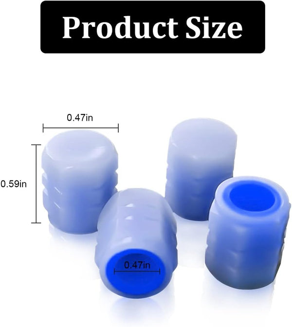 Luminous Tire Valve Stem Caps for Car, 12PCS Fluorescent Glow in the Dark Air Caps Cover, Illuminated Corrosion Resistant Tire Pressure Caps,