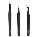 3PCS Precision Tweezers Set, Upgraded Anti-Static Stainless Steel of Tweezers, for Electronics, Soldering, Laboratory Work, Jewelry-Making, Model,