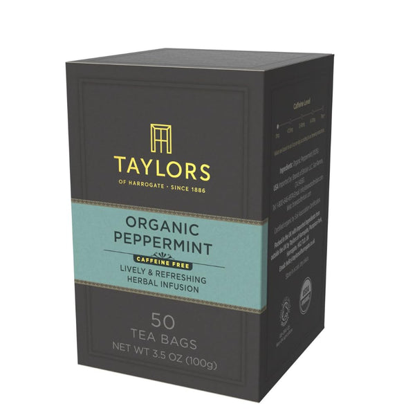 Taylors of Harrogate Organic Peppermint Herbal Tea, 50 Count