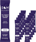 Som Sleep, Restful Sleep Powder Drink Mix W/Melatonin, Magnesium, Vitamin B6, L-Theanine & GABA â Vegan, Zero Sugar, Keto Friendly â Cherry,