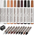 Furniture Markers Touch Up,Wood Filler Floor Scratch Repair Kits,Set of 21-Markers and Wax Sticks with Sharpener Kit for Funiture Repair,Floor