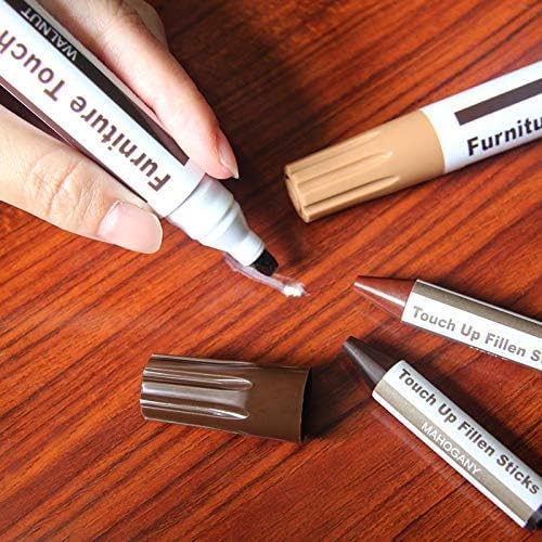 Furniture Markers Touch Up,Wood Filler Floor Scratch Repair Kits,Set of 21-Markers and Wax Sticks with Sharpener Kit for Funiture Repair,Floor