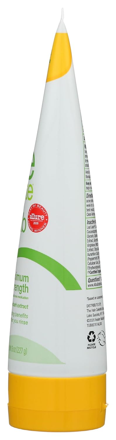 Alba Botanica Acnedote Maximum Strength Face & Body Scrub, 8 Oz