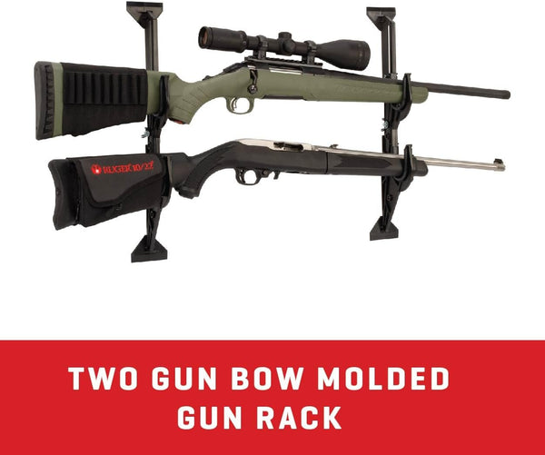 Allen Company Molded Truck Gun Rack for Rear Window - Gun Holder for Two Shotguns, Rifles, Bows, or Tools - Gun and Hunting Accessories for Car or