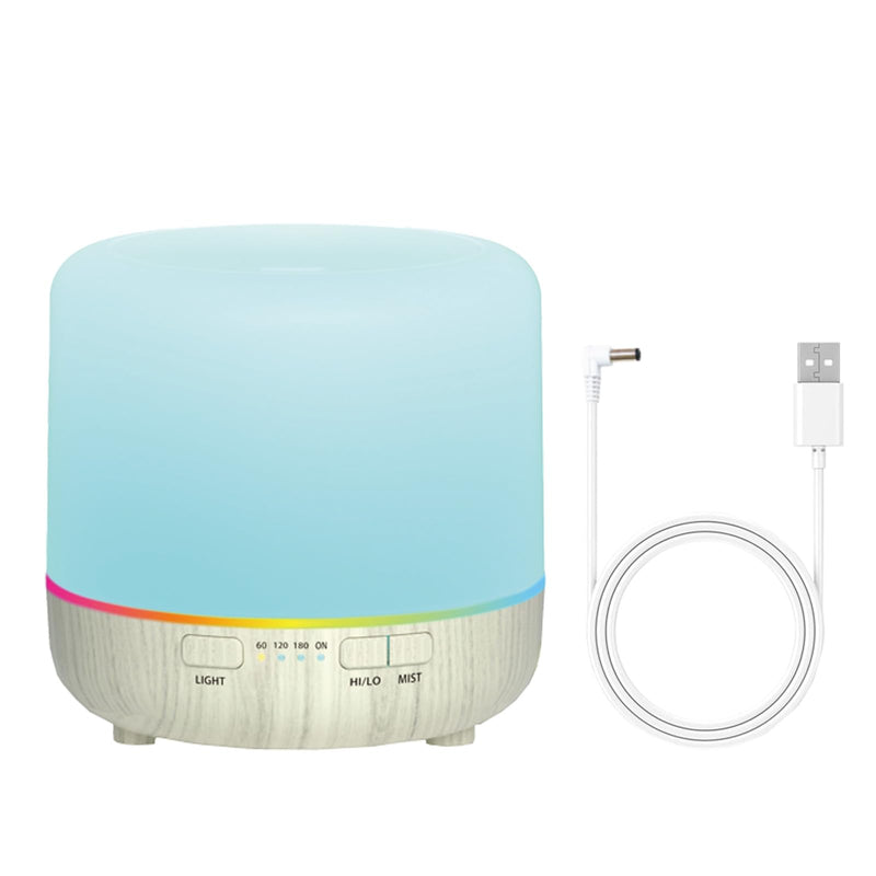 HOMILLY Essential Oil Diffuser, 120Ml USB Cable Colorful Quiet Aromatherapy Diffuser with 7 Colors Lights, Adjustable Mist Mode, Waterless Auto